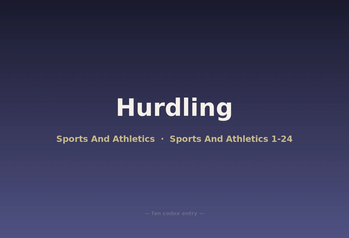 Hurdling