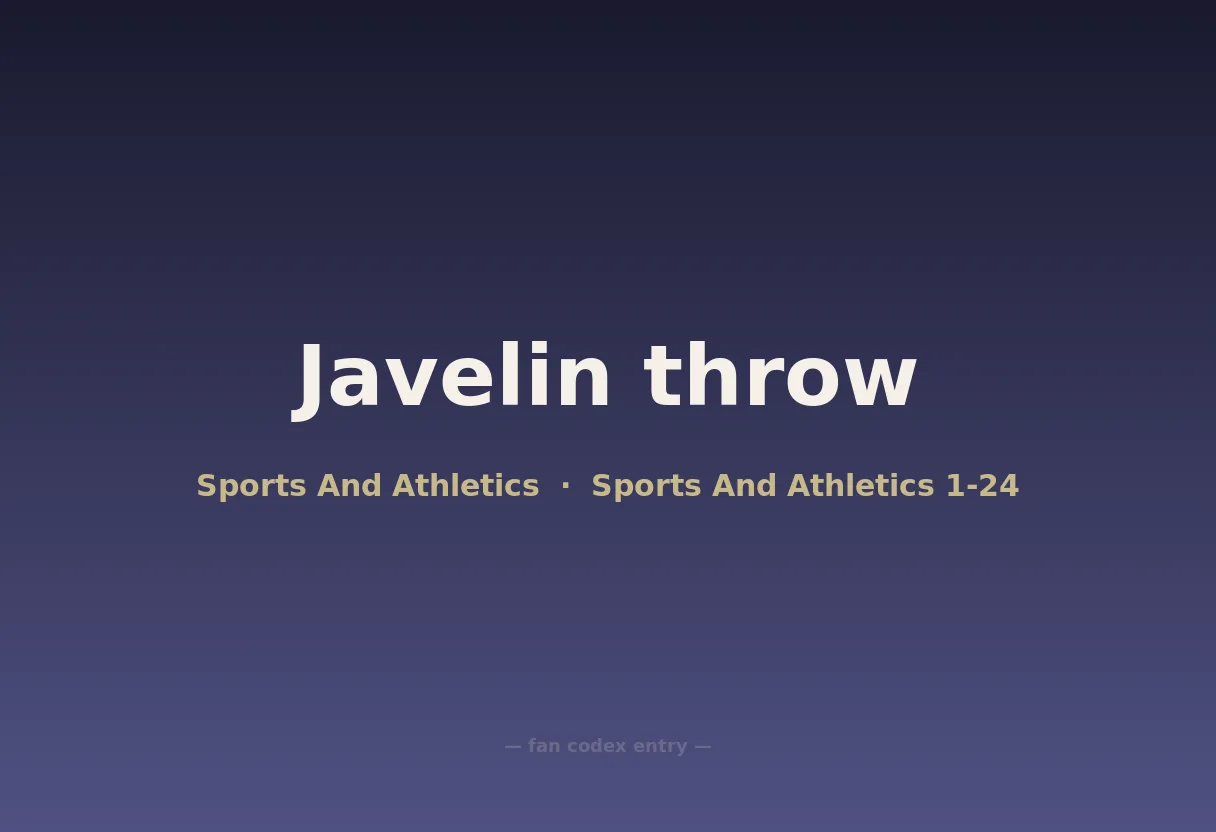 Javelin throw