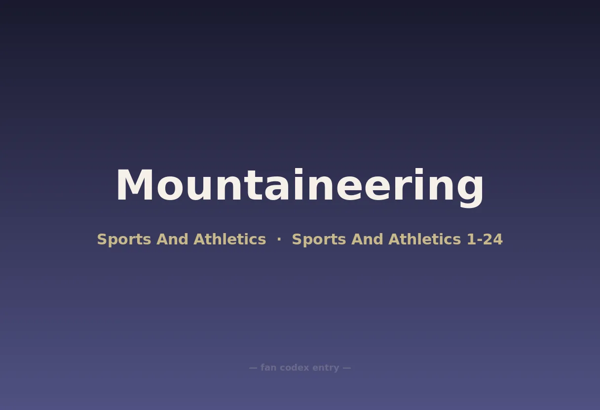 Mountaineering