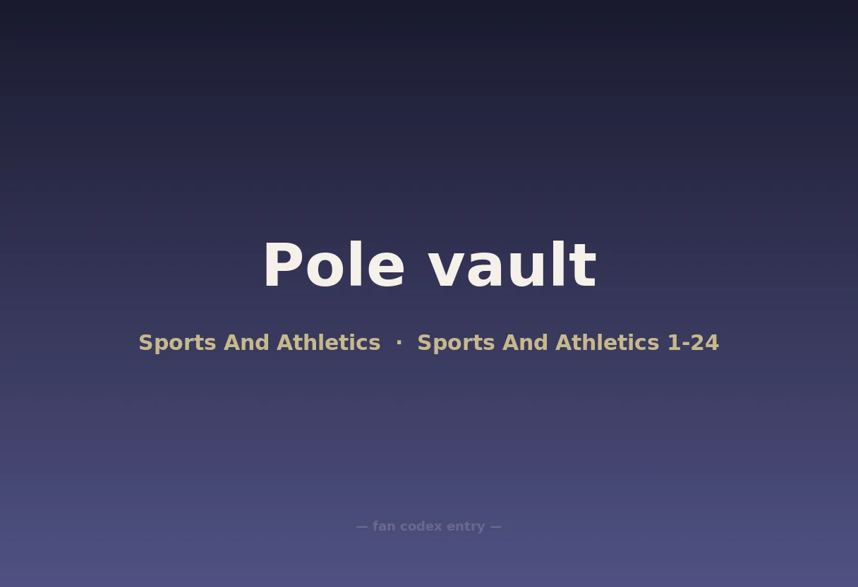 Pole vault