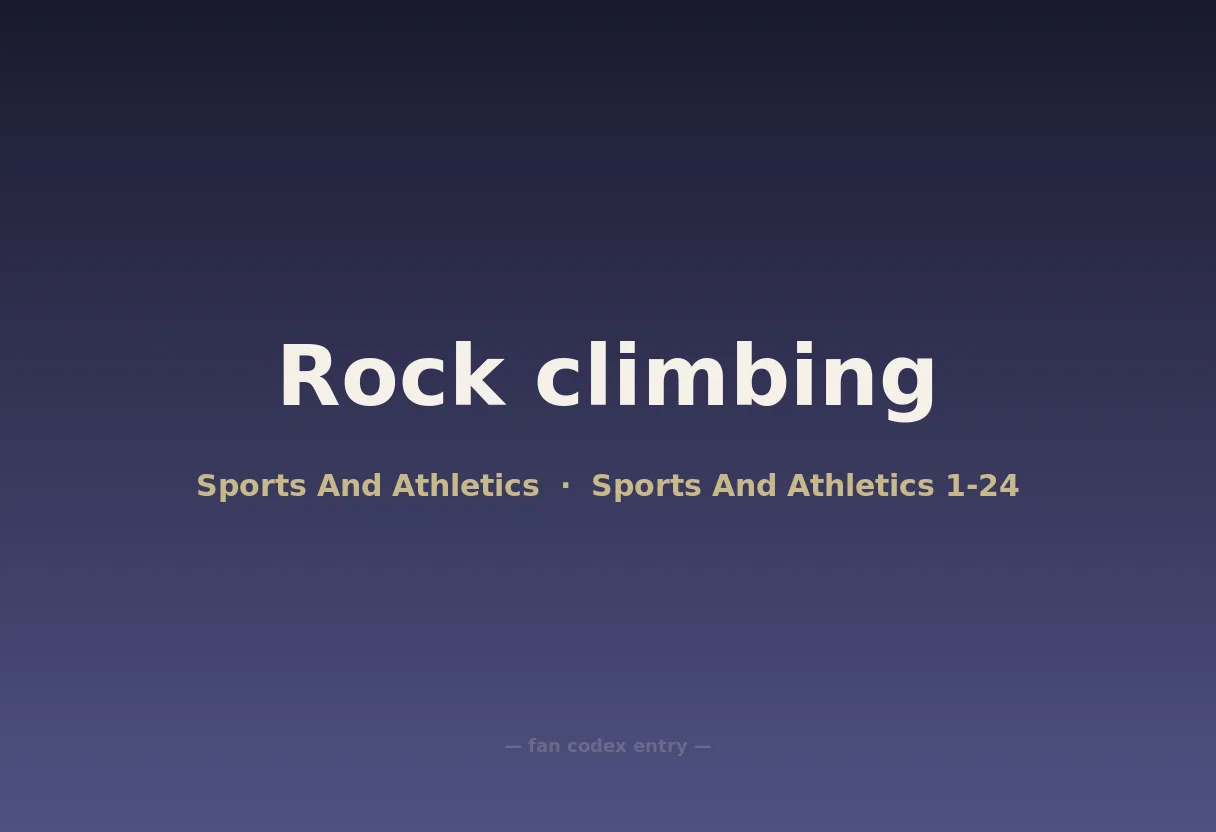 Rock climbing