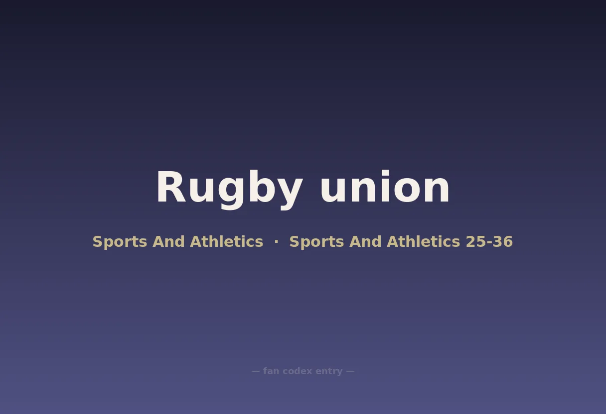 Rugby union