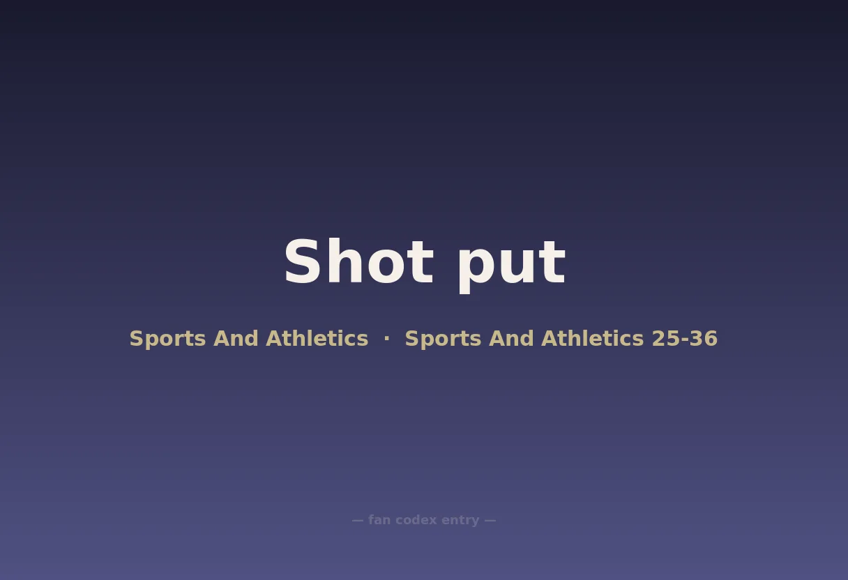 Shot put